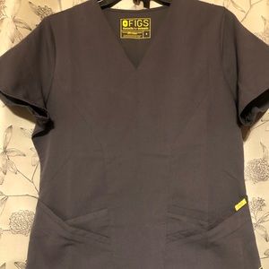Grey FIGS scrub top
